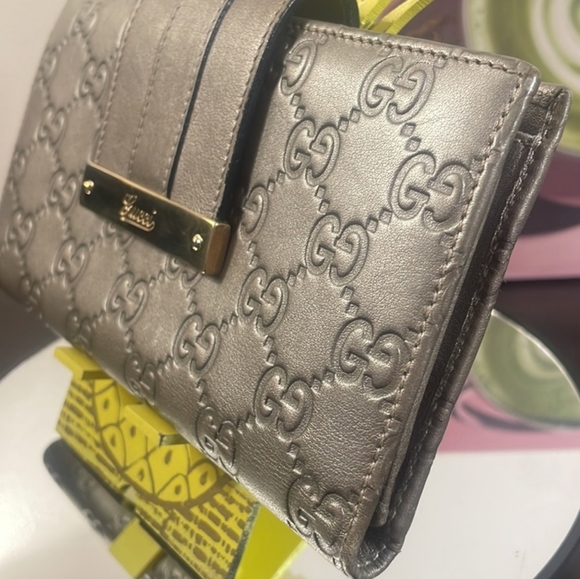 🔥LIKE NEW GUCCI GUCCISSIMA LEATHER LOGO CONTINENTAL WALLET - Picture 13 of 13